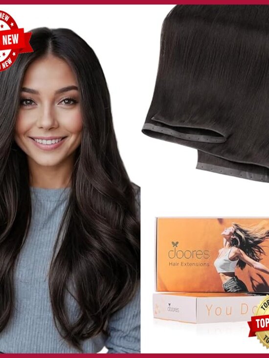 20 Inch Human Hair Extensions, Seamless Weft, Micro Beads, 100g main image 6